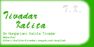 tivadar kalita business card